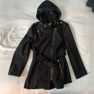 Michael Kors Black Jacket w hideable rain hood